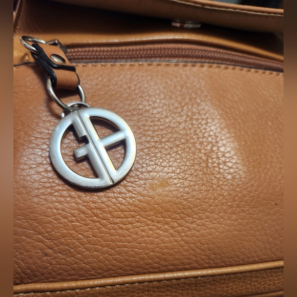 Giani Bernini Tan Leather  Crossbody Purse EUC - Picture 8 of 16